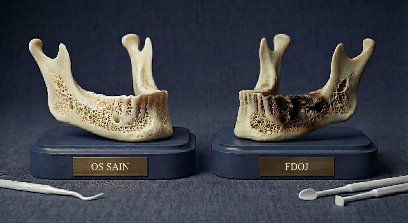 Comparación hueso sano vs cavitación FDOJ
